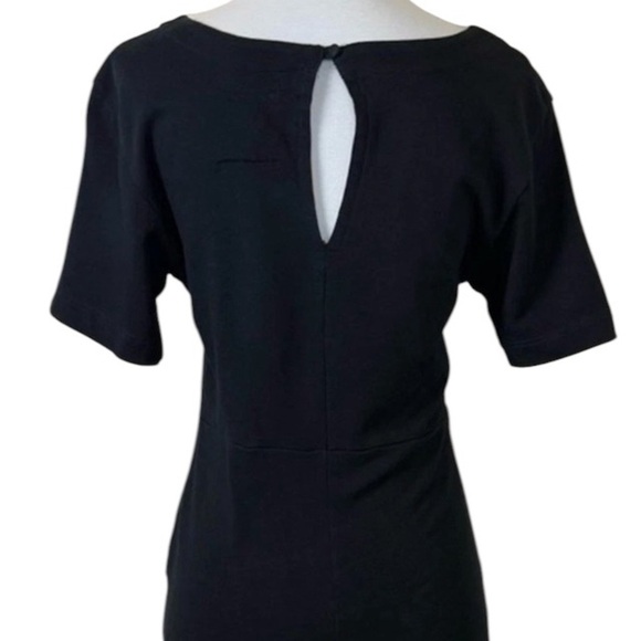 Anthropologie Daily Practice Delevan Midi Dress Black Size XS Short Sleeves - Picture 3 of 12